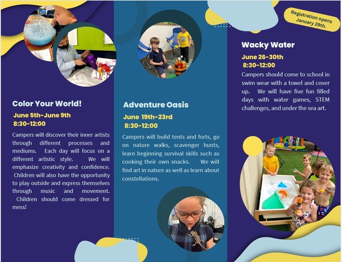 Register Here New this Summer! Nativity Day School Camps!! Offered for Ages 36 Nativity